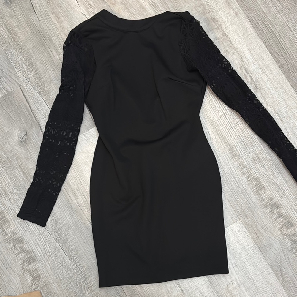 Lulu's Black Long Sleeve Dress
